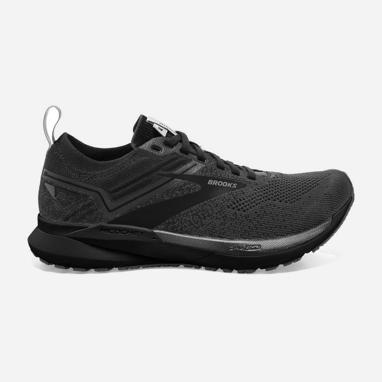 Tenis Brooks Ricochet 3 Lightweight - Zapatillas Para Correr En Asfalto Mujer - Negras / Gris (PFLV-